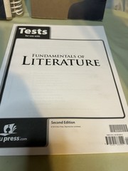BJU Press Fundamentals of Literature 2nd Ed Set Teacher Student Tests Answer Key