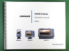 Lowrance HOOK-X Series Instruction Manual: Full Color 36 Pages & Clear Covers