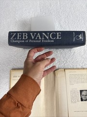 SIGNED 1965 Zeb Vance: Champion Personal Freedom, NC Civil War Governor HC/DJ