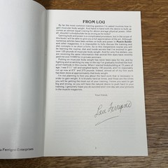 Super Rare Original Lou Ferrigno Muscular Size Power Bodybuilding Booklet Book