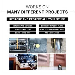 Auto Detailing 8 Oz Plastic Restorer – No Oily Mess, Lasts
