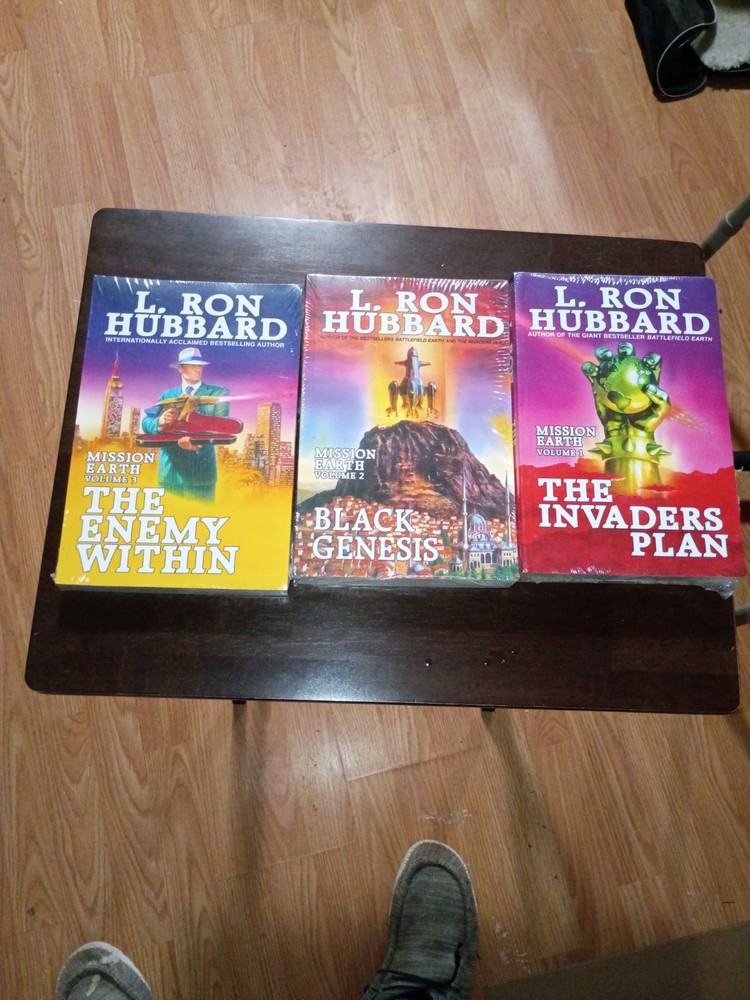 L. Ron Hubbard Mission Earth Vol 1-3 Paperback Set Shrink-Wrapped