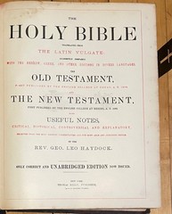 The Holy Bible Haydock’s Notes Unabridged Edition 1885 – Douay-Rheims