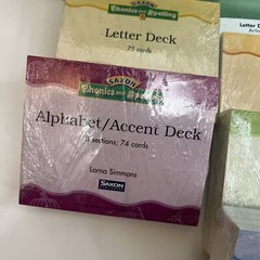 Saxon phonics and spelling REVIEW DECKS GRADE 1, w/classroom box (2003)