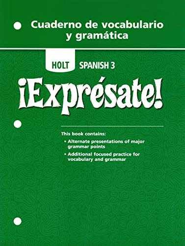 Expresate: Cuaderno da Vocabulario – Paperback, by HOLT RINEHART AND – Very Good