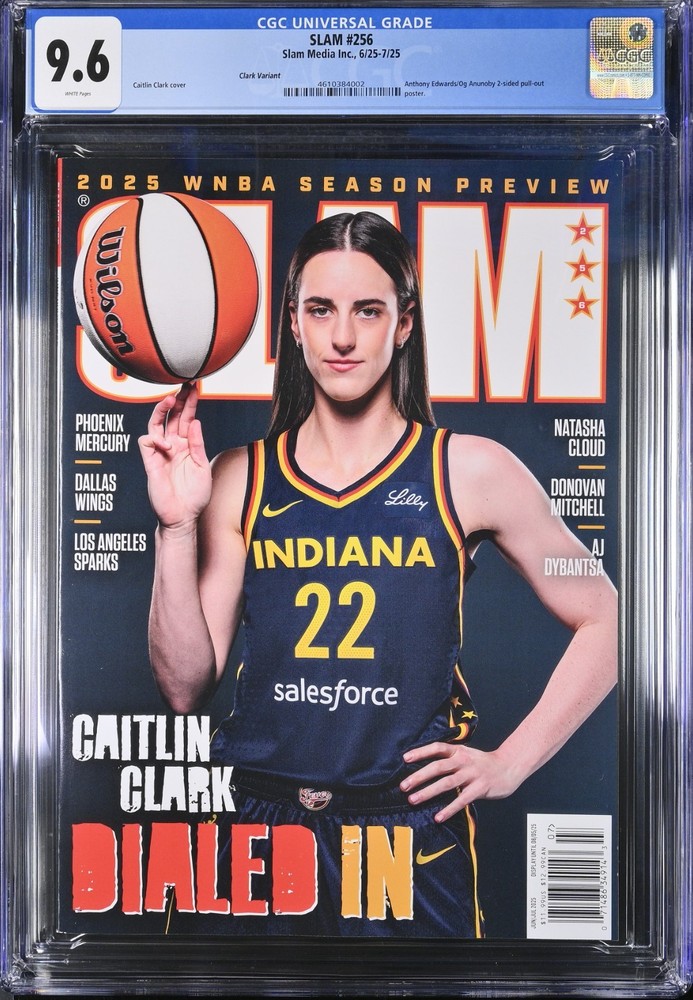 CGC 9.6, Caitlin Clark “Dialed In” SLAM Magazine #256, 6/25-7/25, Low POP!