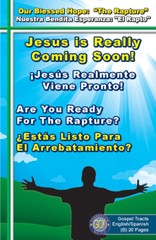 ENGLISH & SPANISH, RAPTURE BIBLE Tracts, 40 Pack in 2 Covers, 20 Pages Each