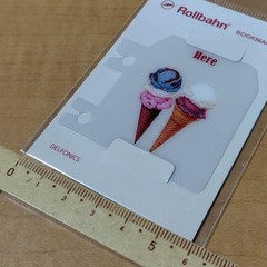 Rollbahn Ice Cream Bookmark American Sweets 2.1×2.2in Thin Marker