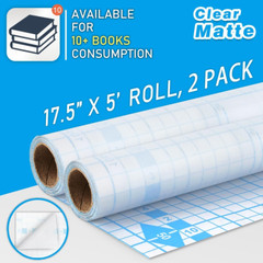 2 Pack Matte Clear Contact Paper Roll for Books, Crafts and Countertops, Self Ad