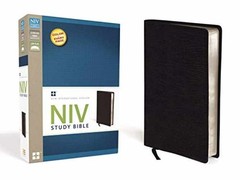 NIV Study Bible, Bonded Leather, – Bonded Leather, by Zondervan – Very Good