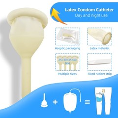 30 PCS Latex Condom Catheter External Self-Sealing 30pcs/25mm/0.98 Inch, 000