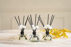 Reed Diffuser Set 6.7Oz (200Ml) Jasmine Scented Diffuser with Sticks Home Fragra