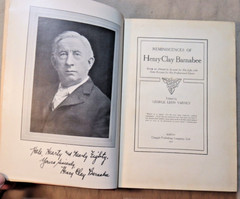 5 TIMES SIGNED My Wanderings Henry Clay Barnabee 1913 First Edition Bostonians