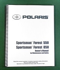 2014 Polaris Sportsman Forest 550 ATV Owner’s Manual: 146 Pages & Clear Covers!