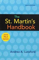 The St. Martin’s Handbook with – Paperback, by Lunsford Andrea A. – Acceptable