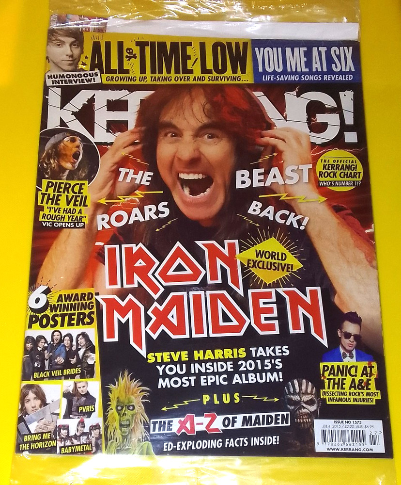 Kerrang! 1575 July 4 2015 – Iron Maiden, All Time Low, You Me At Six New Sealed