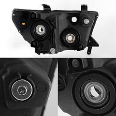 – Fits 2007-2013 Toyota Tundra Pickup Truck Black Headlights + Blk LED Tail Lamp