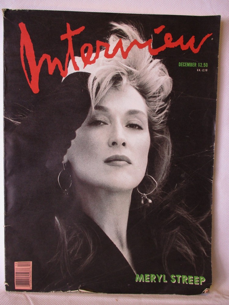 Interview Magazine Dec 1988 Meryl Streep, Geena Davis, Rasputin, The Gypsy Kings