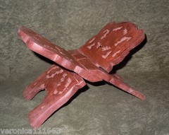 Book Stand Leaf design NEW small carved wood Book accessory 11.6oz 9.75″ x 4.60″
