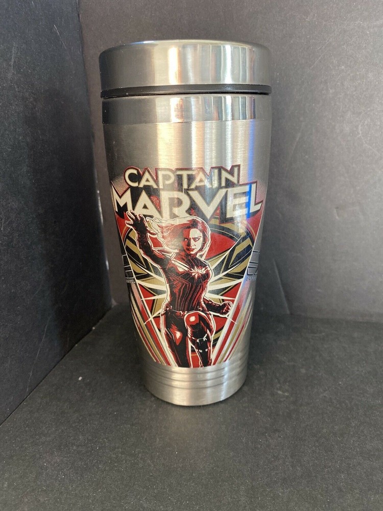 Captain Marvel 16oz Insulated Double Walled Stainless Steel Tumbler NEW