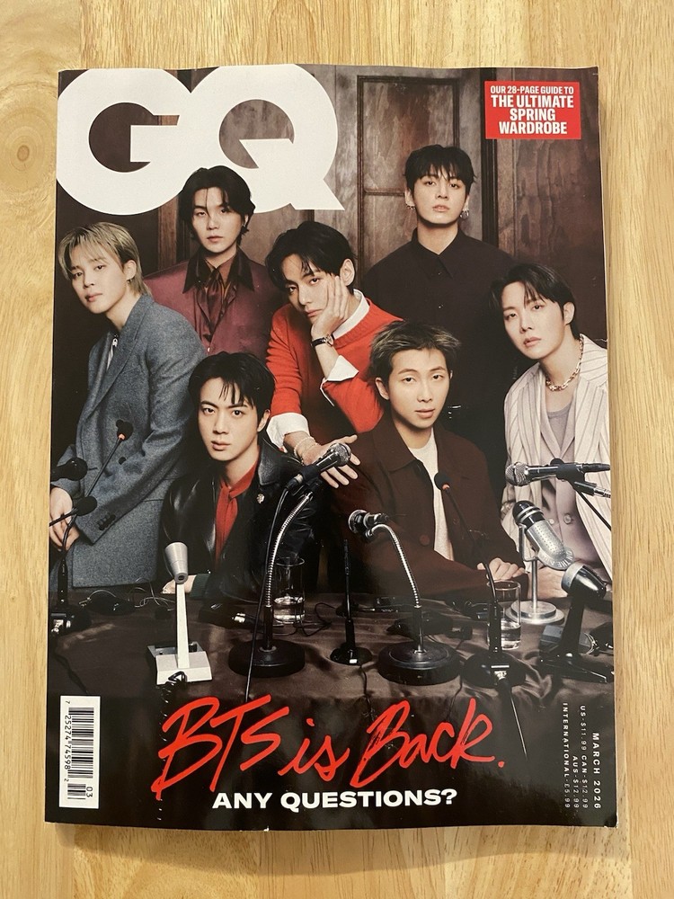 GQ Magazine BTS Is Back March 2026 Music K Pop Korean US SELLER