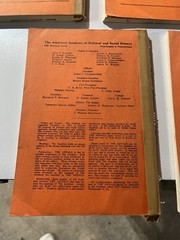 The Annals of the American Academy of Political and Social Science Lot 8 Books