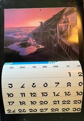 1989 SYD MEAD of BLADE RUNNER Artist CALENDAR Rare Astrofuturist OBLAGON
