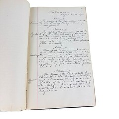 vtg 1903 Ledger book of Harvard college Club of Reading PA 1/4 full