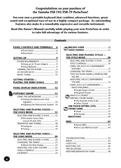 Yamaha PSR-195 PSR-79 Instruction Manual: 52 Pages & Protective Covers!