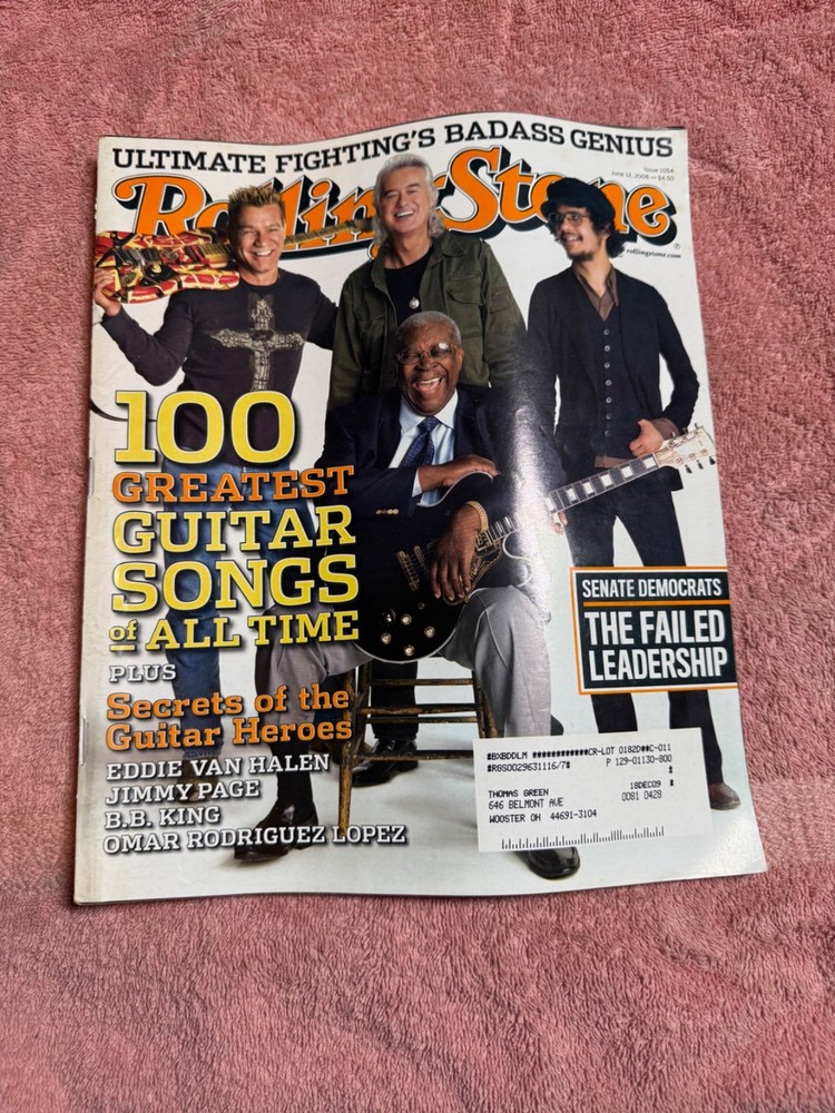 Vintage ROLLING STONE #1054 Magazine June 12th 2008 – VAN HALEN JIMMY PAGE
