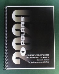 2020 Polaris Pro XD 4000G Owner’s Manual: 174 Pages & Clear Covers!