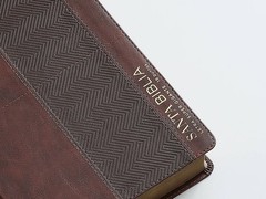 Biblia Letra Súper Gigante 19 puntos RV1960, imit piel café geométrico Con Índic
