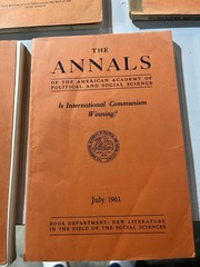The Annals of the American Academy of Political and Social Science Lot 8 Books