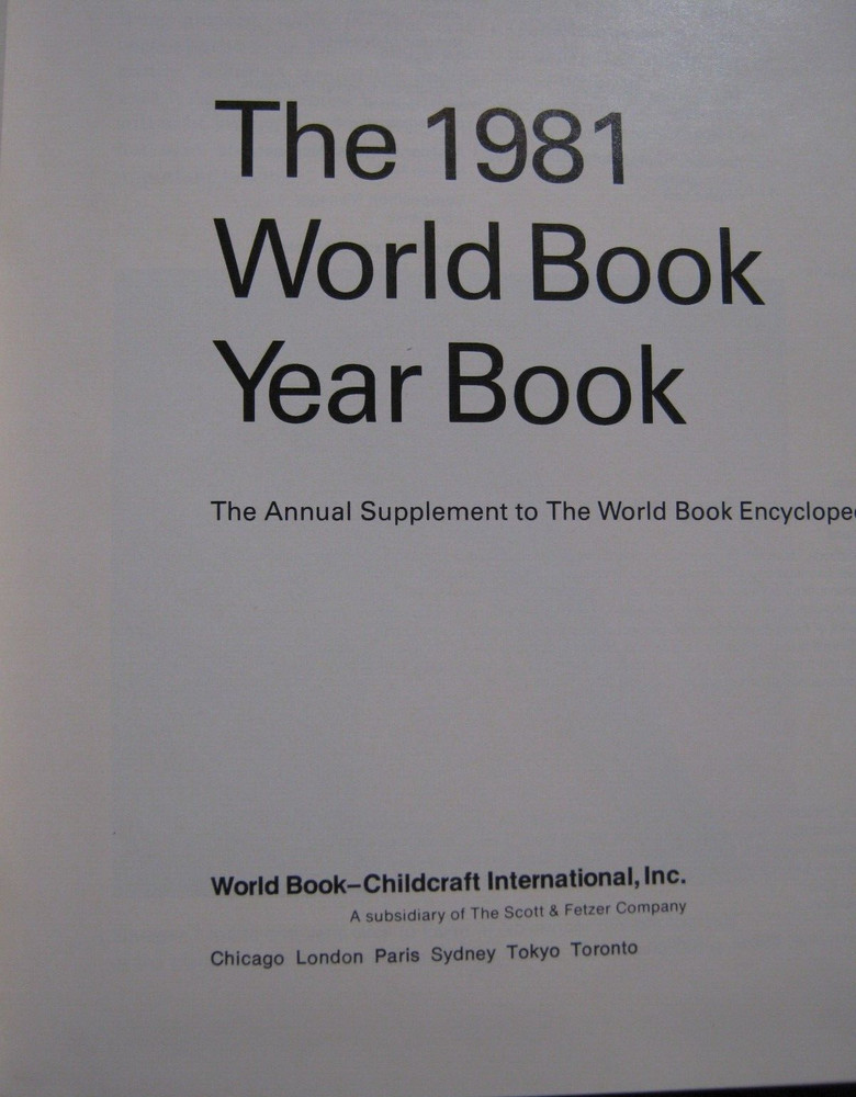 The World Book Yearbook 1981 ,608 pages