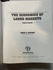 The Economics of Labor Markets (The Dryden Press Series in Economics) Kaufman,