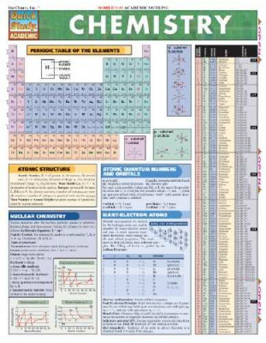 Chemistry (Quickstudy: Academic) – Pamphlet By BarCharts, Inc. – GOOD