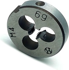 HSS 4mm x 0.7 Metric Die Right Hand Thread M4 x 0.7mm Pitch x 0.7mm, Silver