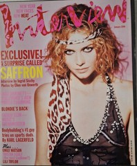 Interview Magazine (1999) Saffron/Fatboy Slim/Blondie/Josh Hartnett/Emily Watson