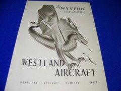 1949 WESTLAND WYVERN “NAVAL FIGHTER”..1-PAGE SALES AD (416GG)