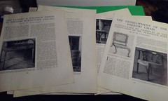 1941 Original History 13-pages 2 Articles English Furniture & English Chair