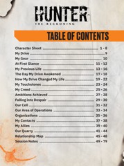 Hunter: The Reckoning (5th Edition) RPG: Character Journal