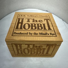 Vintage The Hobbit 6 Audio Cassette Tapes Mind’s Eye Wooden Box Set JRR Tolkien