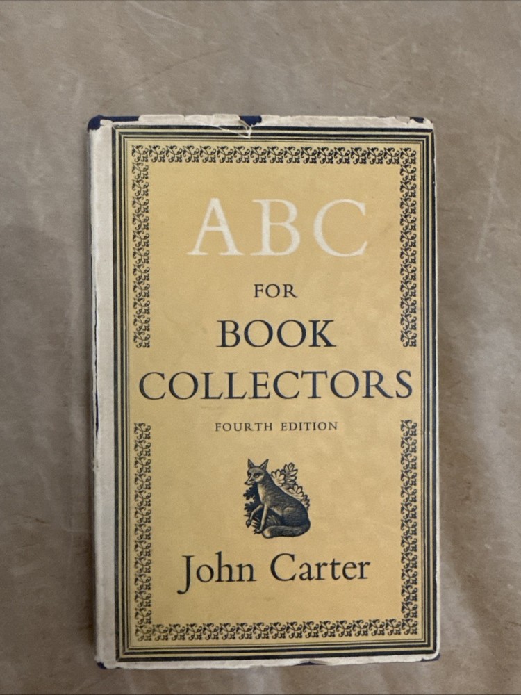 ABC for Book Collectors by John Carter Vintage 1967 Fourth Edition HC DJ Book