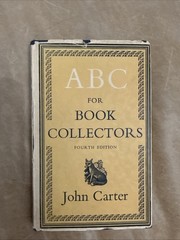 ABC for Book Collectors by John Carter Vintage 1967 Fourth Edition HC DJ Book
