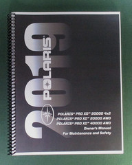 2019 Polaris Pro XD 4000D AWD Owner’s Manual: 192 Pages & Clear Covers!