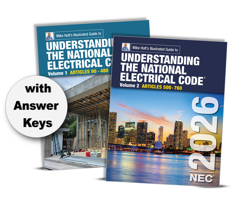 2026 Mike Holt Understanding the NEC, Volume 1 & 2 Set with Answer Keys