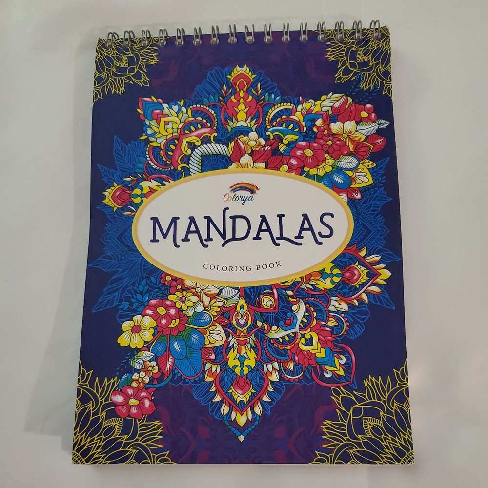 Colorya Mandalas Spiral Adult Coloring Book – 30 Pages