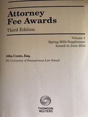 2024 Attorney Fee Awards SUPPLEMENT SET THOMSON REUTERS 9798350255287 ALBA CONTE