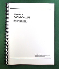 Casio XW-JI Instruction Manual: 20 Pages Coil Bound & Protective Covers!