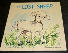 vintage “The Lost Sheep” children’s cloth book by Dorothy Fay Richards
